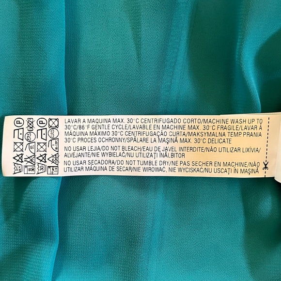 ZARA Trafaluc Teal Zip Front Tailored Blazer Jacket Size M - Picture 8 of 13